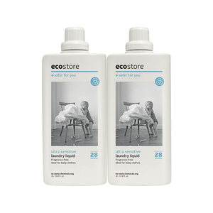 ecostore高浓缩无香婴儿洗衣液1L*2 无荧光剂宝宝新生儿专用进口