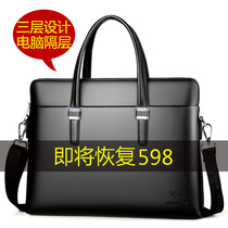 Infie Kangaroo Mens bag Leather Briefcase men Business Bull Leather Handbag single shoulder Handbags Inclined Satchel Bag mens bag