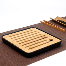 Small new embedded dry tea tray round water storage household Kung Fu tea ceremony bamboo tray simple tea table