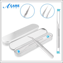 Powder Lancet Dark Sore Needle Beauty go to blackhead clip Nip Pimple Pimple Tool Diagonal Head Tweezers With Iron Box Suit Portable