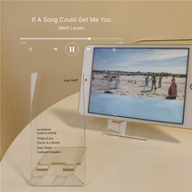 Korea ins very simple style custom English transparent acrylic mobile phone holder ipad holder portable pursuit drama artifact