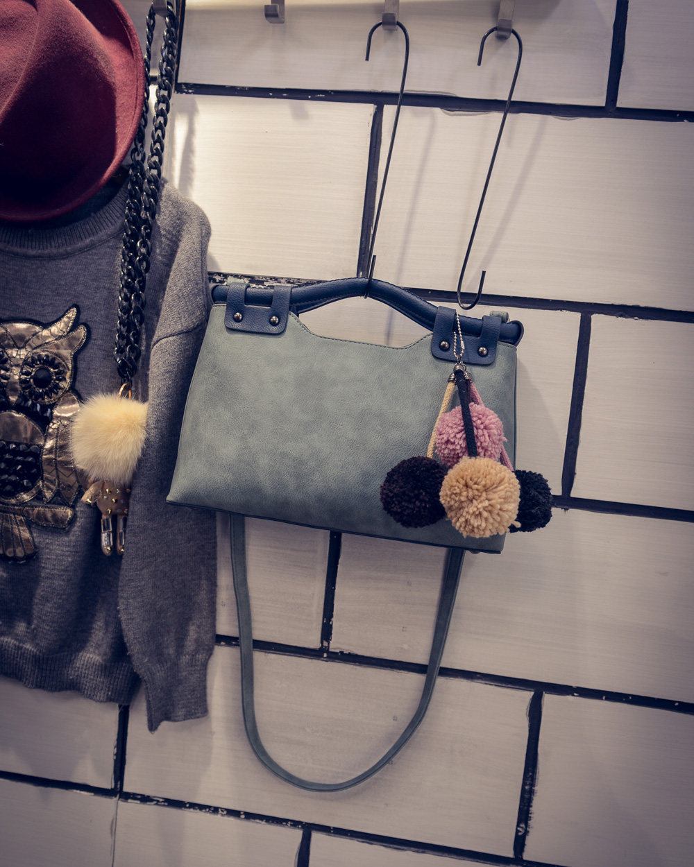 袋鼠啄木鸟韩国包包2016新款女包手提单肩包