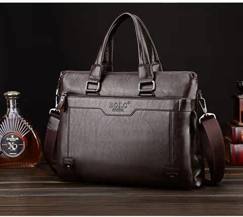 保罗男包手提横款商务男休闲包公文包单肩斜挎包男士包电脑包新品