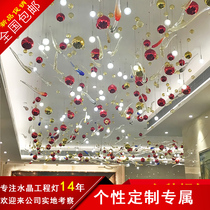 Art decoration Air pendant hotel lobby atrium hanging decoration sales department ceiling pendant Creative Glass Ball Pendant