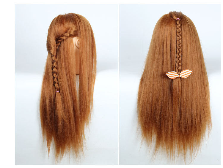 练习盘发编发头模 盘发化妆两用假人头模特头美发头模教习头假发