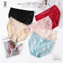Export 100% Mulberry silk silk underwear womens lace hip bag without trace Mulberry silk plus flat pants breathable and comfortable