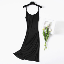 Wild solid color inside the anti-transparent extended silk sundress Mulberry silk dress Silk petticoat Hanfu inside