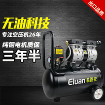 Eluan air pump air compressor Small 220V high pressure air compressor Oil-free silent woodworking painting pump