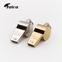 hutou high frequency referee whistle with pure copper - plated titanium metal environmentally friendly whistle