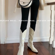 Perak Large Cylinder Walled Western Boot High Cylinder Boots Woman 2020 new v mouth Pointed Rider long boot pearl detachable
