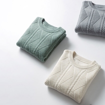 2021 Fall Winter New Fashion Men's Crewneck Cashmere Sweater Thickened Wool Knitted Backing Shirt Light Luxury Fashion Sweater Tide