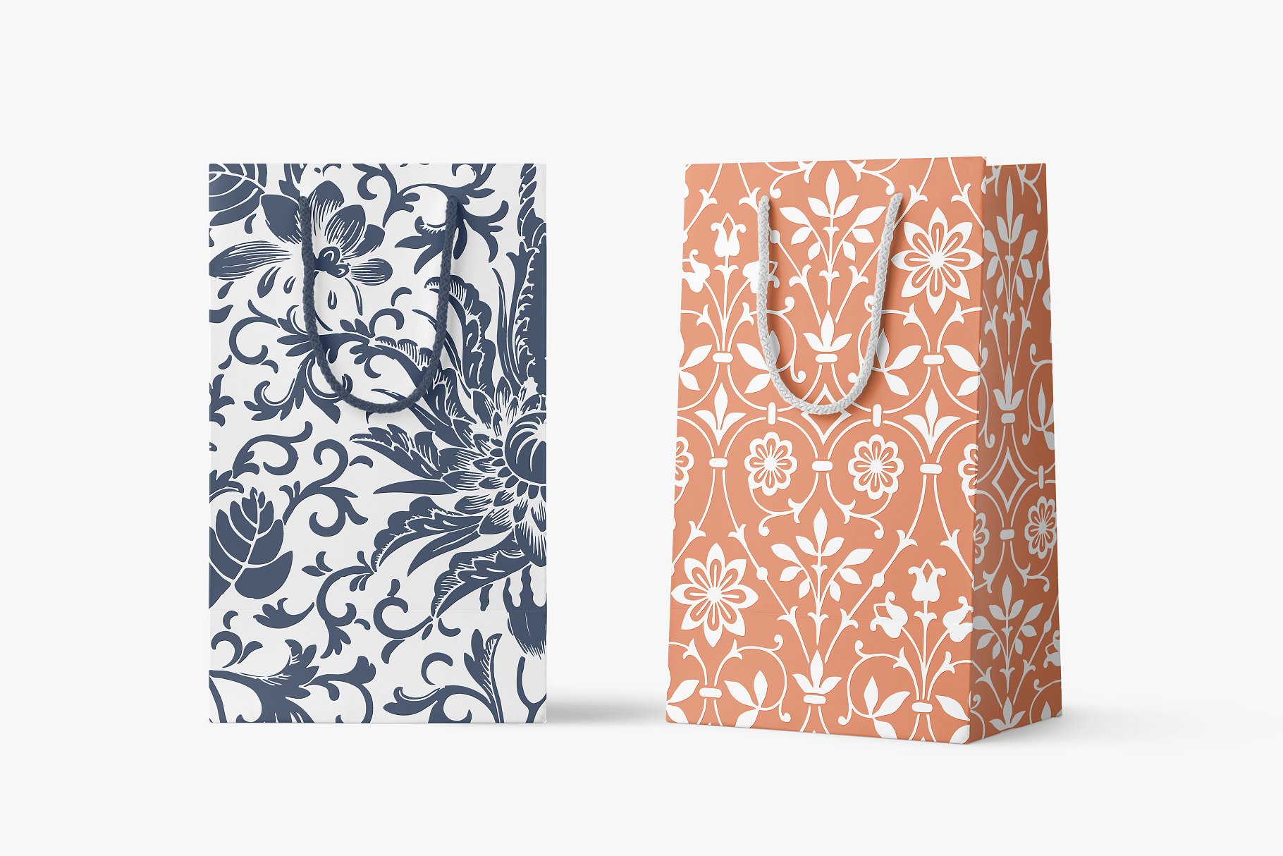 一大波花卉图案包装背景素材 1440 floral patterns in 60 colors设计