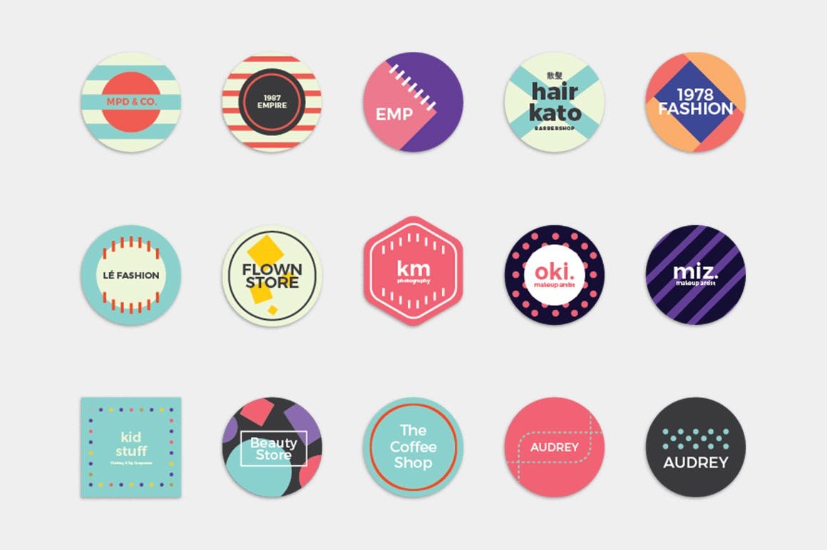 变色鱼提供国外设计素材logo标志30个时尚高端简约多用途的高品质流行