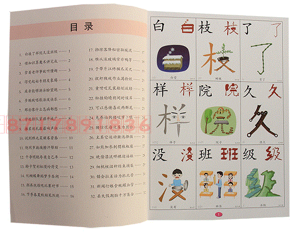 直映认字正版教材 直映识字卡片书 幼儿识字书 早教儿童认字书