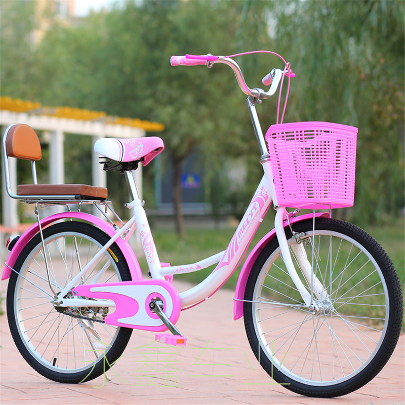 自行车女式通勤单车普通老式城市复古代步轻便成人公主学生男淑女