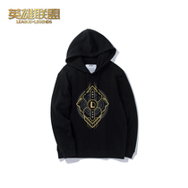LOL League of Legends League logo blue and black hoodie game around the official