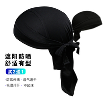 Headscarf Male Pirate Hat Summer Sun Protection Sweat and breathable quick dry helmet in headgear hip hop riding gear