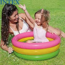 Original INTEX fluorescent inflatable bottom baby paddling pool pool baby bath bath tub ball pool