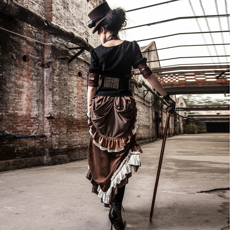 魔叹╋ rq-bl 蒸汽朋克steampunk工业革命维多利亚长裙 sp083cf
