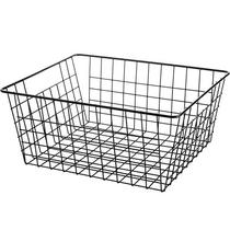 Iron Basket Containing Grid Day Style Iron Art Containing Basket Kitchen Snacks Storage Basket Tabletop Toy Basket Wardrobe Clothes
