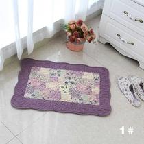 Fabric floor mat Cotton quilted doormat Cotton non-slip bathroom absorbent door mat Household kitchen mat Machine washable