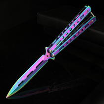 Butterfly throwing knife training knife without edge CSGO peripheral butterfly knife multi-functional practice tool playing knife folding comb