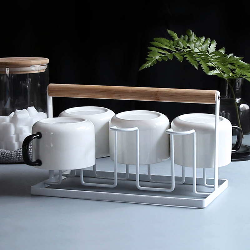 杯架咖啡杯架玻璃水杯架挂架杯子沥水杯架托盘创意家用架子置物架