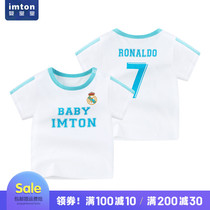 Baby Short Sleeve T-shirt Summer Pure Cotton Baby Blouses Young Childrens World Cup Team Short Sleeve T-shirt Boy Clothes Thin