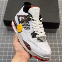 Joint name jax aj4 hot lava Joe 4 male white cement Mandarin duck actual sports running basketball shoes Tide brand Putian shoes