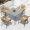 4 Erqi chairs+90 * 90cm solid footed rock slab square table