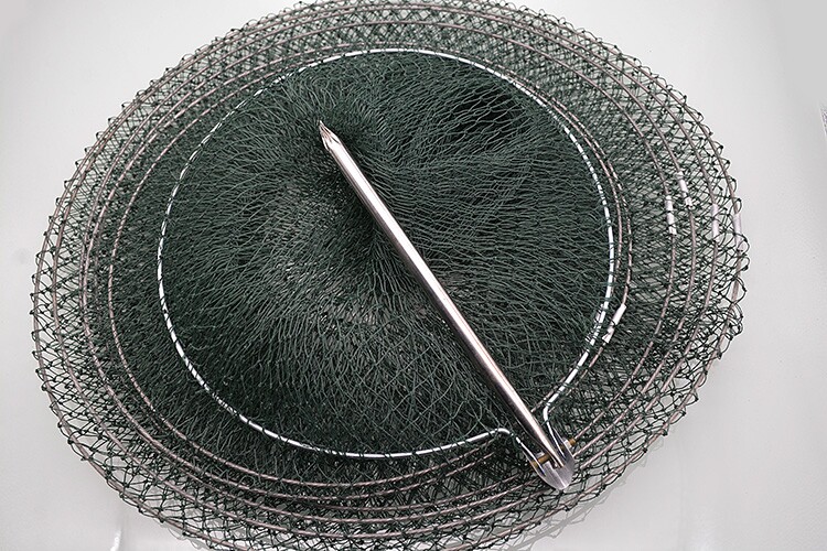 折叠鱼护渔网绞线尼龙多层带圈网子网兜渔具钓具垂钓附件配件用品