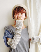 Spot Japan ZOOTIE thin breathable sunscreen sleeve UV cute cartoon cotton and hemp sleeve long and short ice sleeve