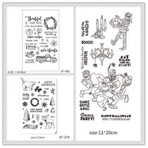 scrapbook DIY photo album card transparent seal silicone seal Crystal seal-cartoon combination