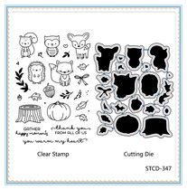 2019 transparent seal Crystal seal silicone seal photo album card cutting template DIY knife mold STCD-347