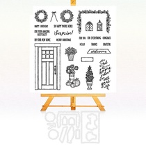 scrapbooking DIY cutting template transparent seal knife mold happiness door-STCD-622