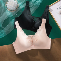 2022 new lingerie womens small breasts gathered without steel ring thin and lace comfort Breasted Bra Vest anti-walking light