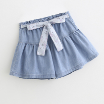 Girl Denim Shorts Summer 2021 New Ocean Air Thin Section Hot Pants 100 Lap CUHK Boy Pants Girl Dress Pants Outside