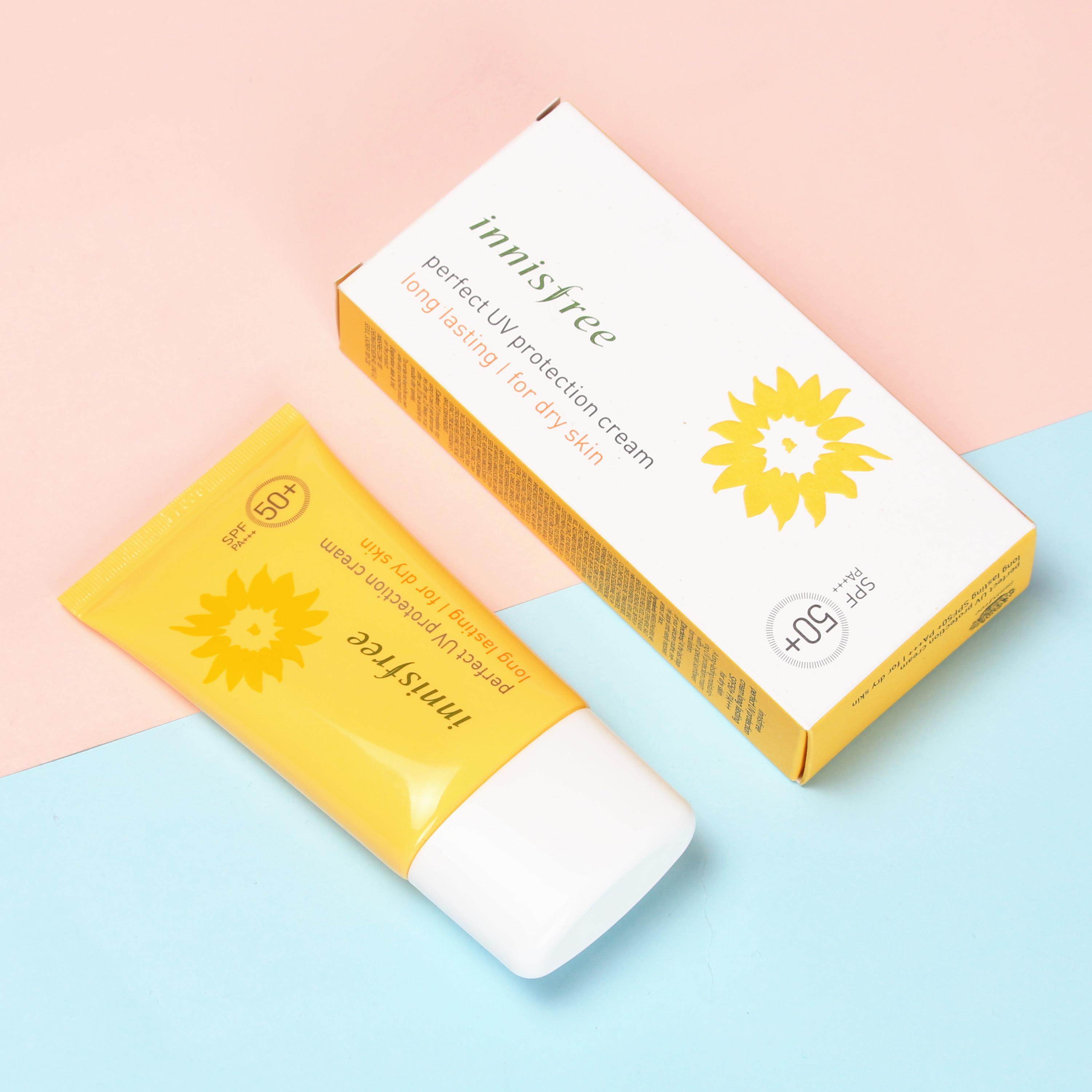 包邮innisfree 悦诗风吟 16年草本温和防晒霜50ml