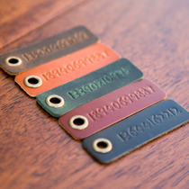 Original keychain mens high-grade key chain female cowhide key lanyard pendant anti-loss number plate genuine leather customization