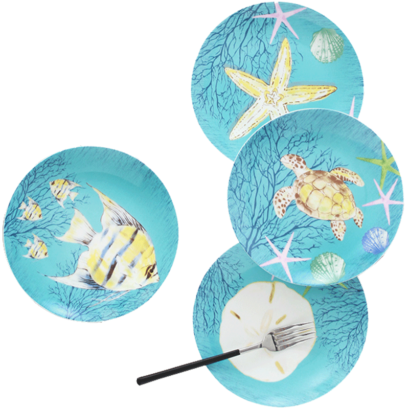 Dish Dish Dish household ceramics tableware steak western snack Dish four lovely cartoon creative move plate