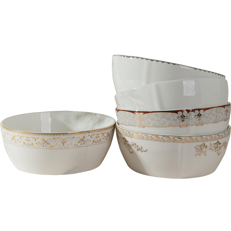 Jingdezhen ceramic bowl ipads porcelain bowl, square, noodles in soup bowl of Chinese style household contracted tableware hot to eat salad bowl