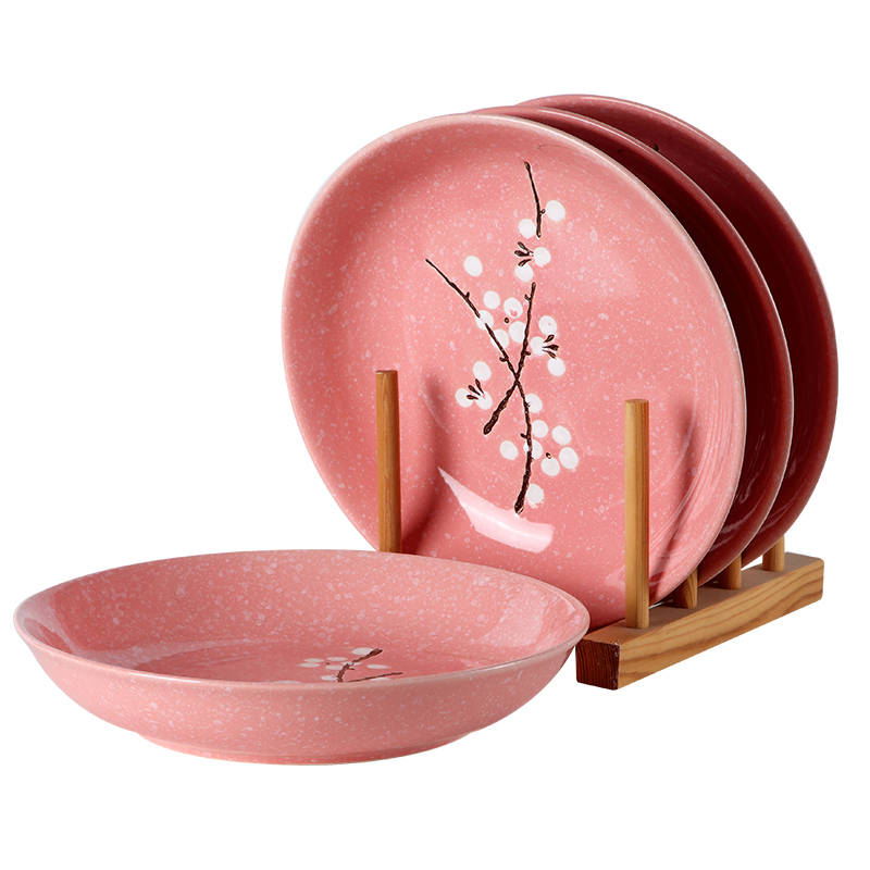 Jingdezhen ceramic dish dish dish home dish soup six Japanese creative web celebrity plate cutlery set combination