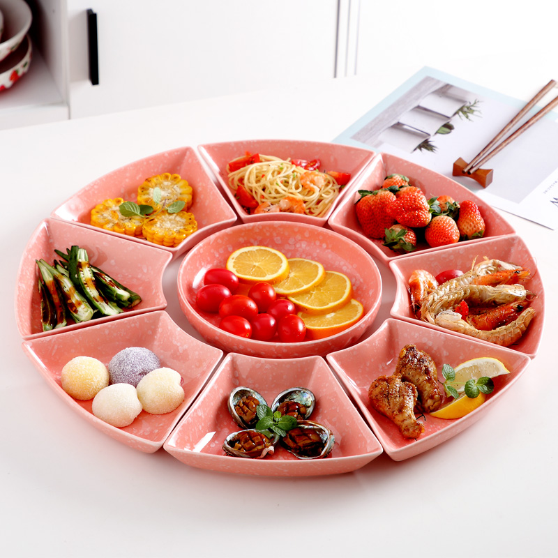 The dishes suit household ceramic dish dish dish creative move reunion party hot pot seafood platter tableware portfolio