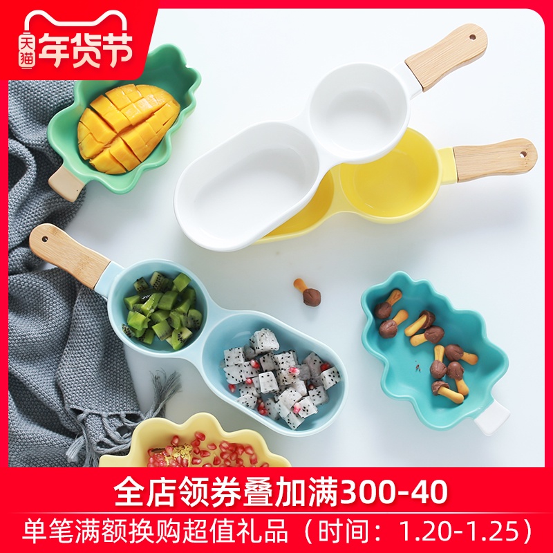 Creative dessert cup cartoon children salad bowl bowl mold division plate baby ceramic baking bowl of Chinese breakfast porridge