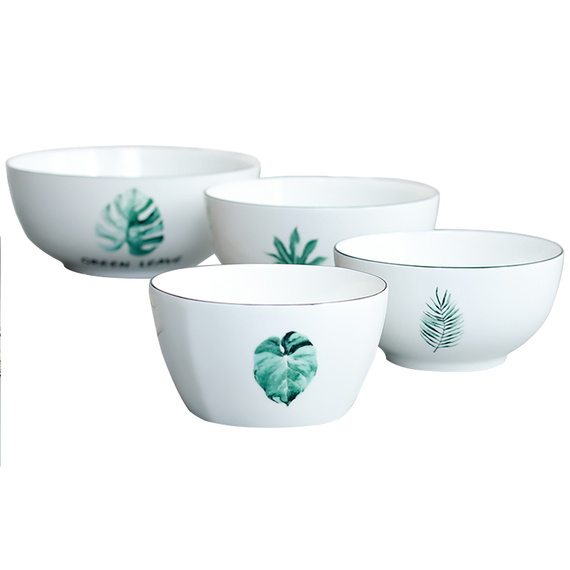 Jingdezhen ceramic bowl home eat soup bowl bowl bowl with a large surface Nordic contracted ipads China tableware rice bowls