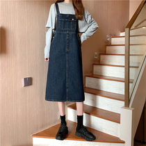 Spring 2022 new style straight drum Libra dress Skinny Denim Harness Skirt Woman Summer Little Sub with skirt