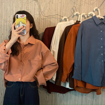 Design Sensation Small Crowdlining Woman Long Sleeve Spring 2022 Retro Port Taste Light Core Suede Style White Shirt New Blouse