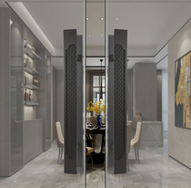 New Chinese glass door handle antique solid wood door handle Xiangyun door handle double door armrest custom