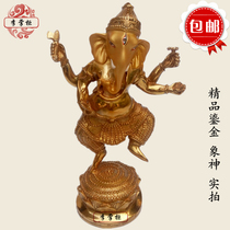 Li Dispensers Bronze Statue of Thailand Elephant Nose God Lotus Elephant God Full-Time Gold Pendulum with Caimiong Domestic Special Price
