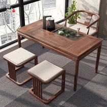 New Chinese Tea Table And Chairs Combined Solid Wood Small Tea Table Home Furnishings Balcony Utilita Tea Table White Waffle Wood Tea Table